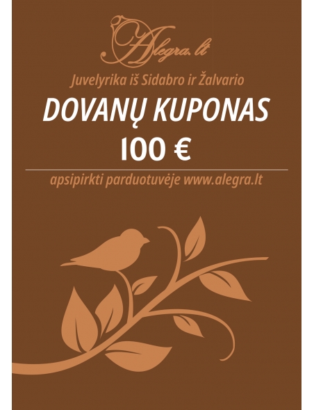 100 Dovanų kuponas