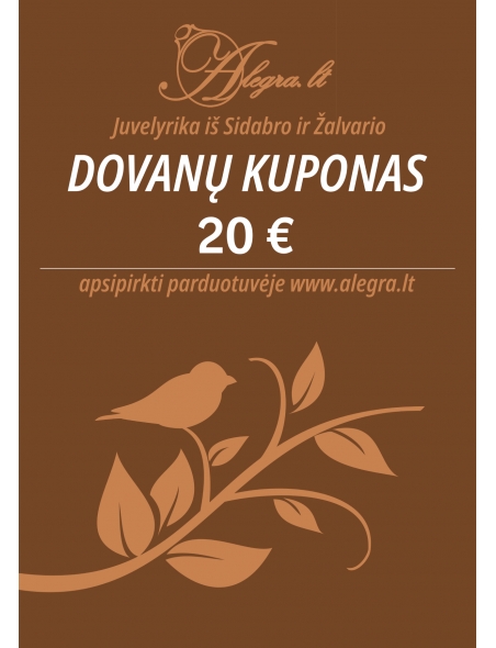 20 Dovanų kuponas