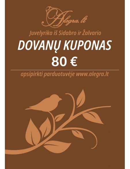 80 Dovanų kuponas