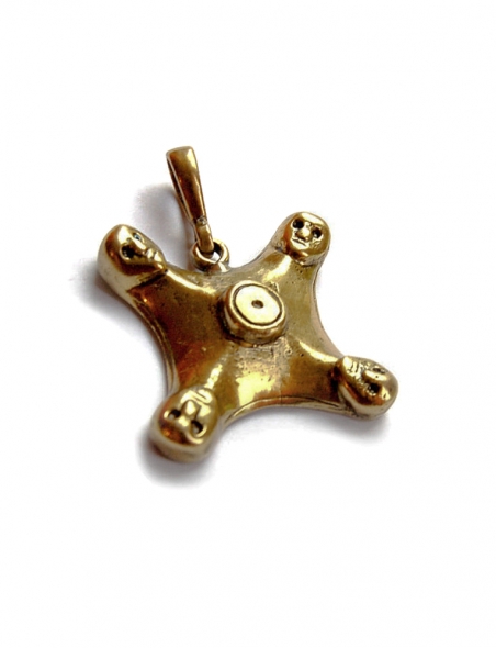 1061 Brass pendant with Four Heads