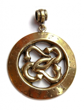 665 Brass pendant with Serpents