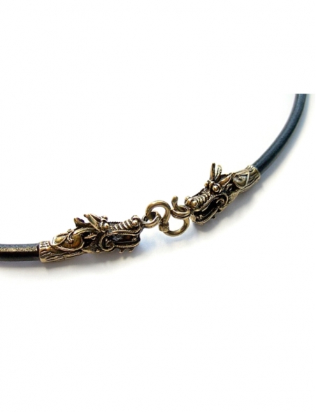 661 Brass string made of leather with ornate cappings