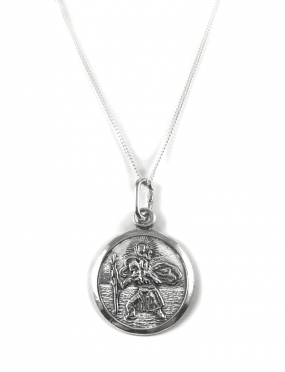 2292 Silver pendant Šv. Kristoforas Ag 925 [Pakabukas, grandinėlė]