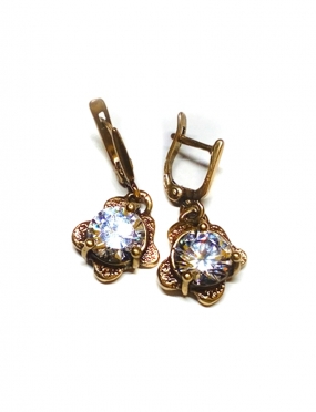 1886 Brass earrings with...