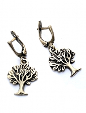 1413 Brass earrings "Tree"