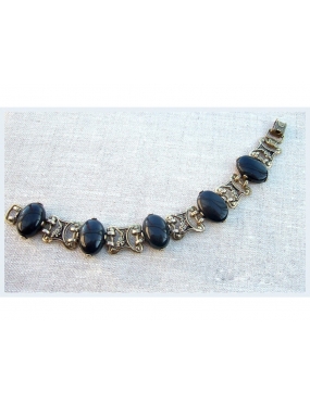 729 Brass bracelet with Onyx