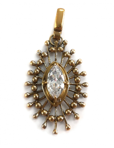 543 Brass pendant with Zircon