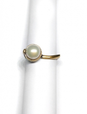 1939 Brass ring with Freshwater Pearl