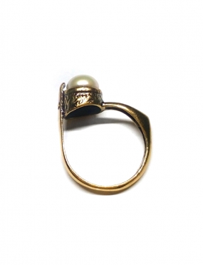 1939 Brass ring with Freshwater Pearl