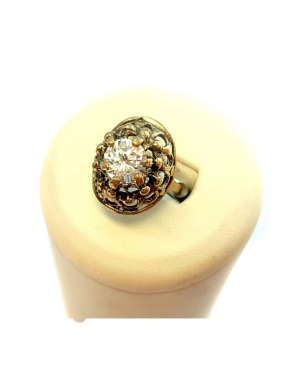 930 Brass ring with Zircon