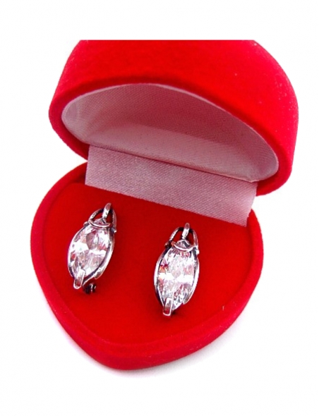 326 Silver earrings with Zircon Ag 925