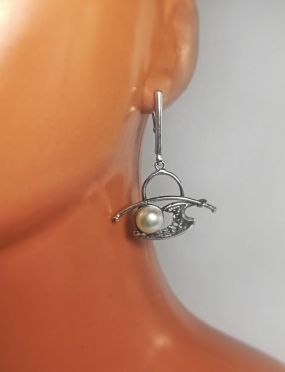 2402 Silver earrings Ag 925 [pora]