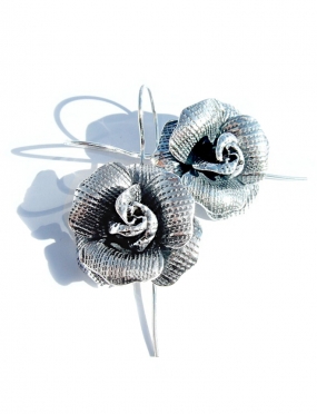 271 Silver earrings "Roses"...