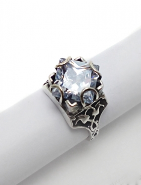 702 Silver ring with Zircon Ag 925