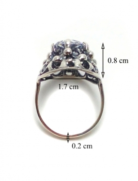 703 Silver ring with Zircon Ag 925