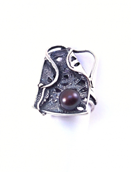 1699 Silver ring with Freshwater Pearl Ag 925