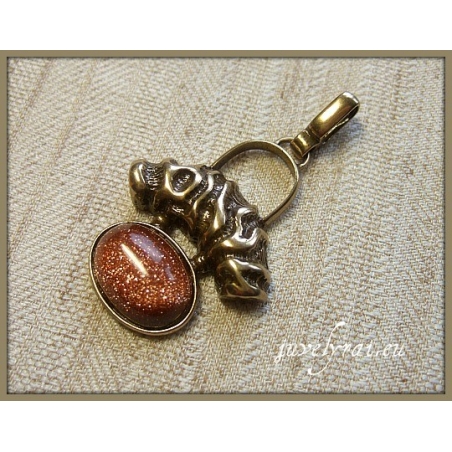 712 Brass pendant with Goldstone