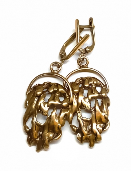 529 Brass earrings "Rainfall"