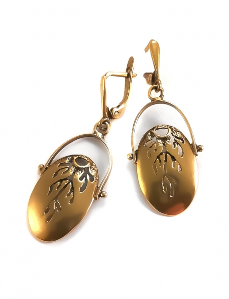 2262 Brass earrings "Gyvybės Medis"