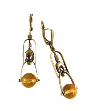 1513 Brass earrings with...