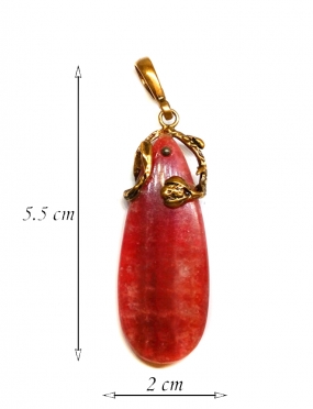 1584 Brass pendant with Rhodochrosite