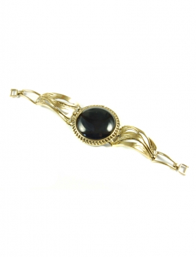 1672 Brass bracelet with Onyx