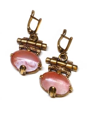 1863 Brass earrings with...