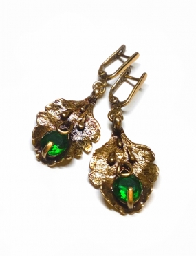 1869 Brass earrings with...