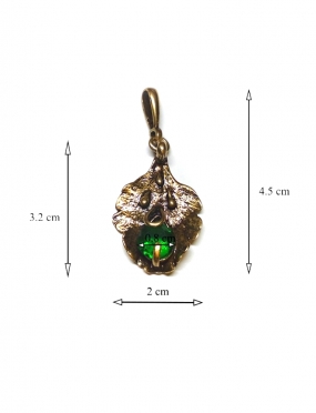 1874 Brass pendant with Zircon