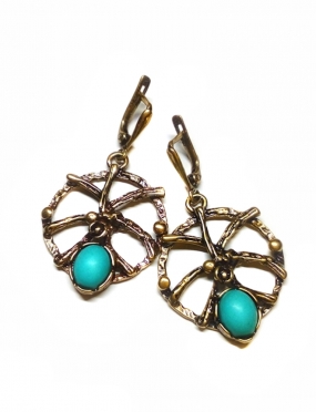 1879 Brass earrings with...