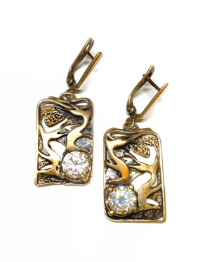 1883 Brass earrings with...