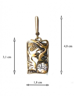 1884 Brass pendant with Zircon