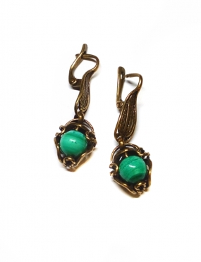 1885 Brass earrings with...