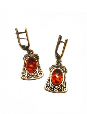 1887 Brass earrings with...