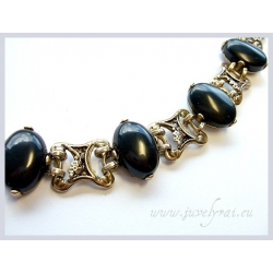 729 Brass bracelet with Onyx