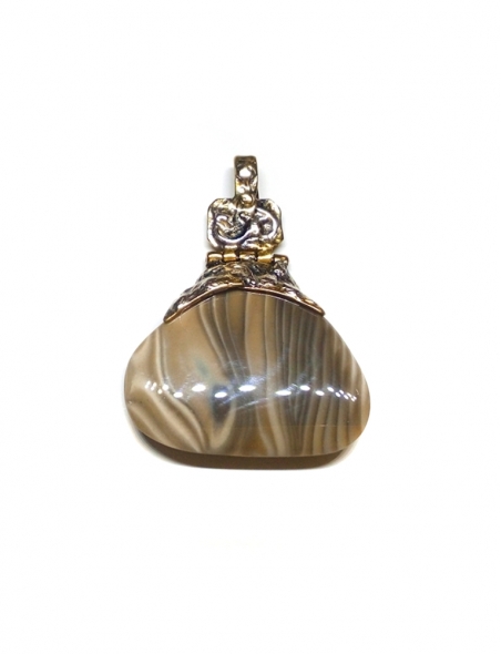 1894 Brass pendant with Agate