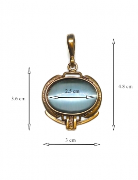 1909 Brass pendant