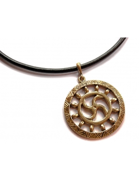 2220 „Kiauraraštis“ Brass pendant