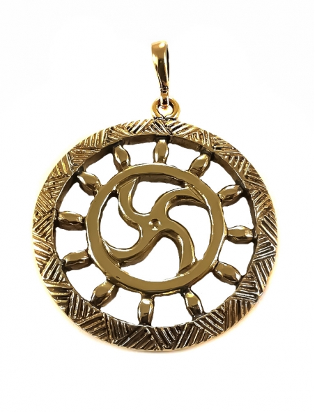 2220 „Kiauraraštis“ Brass pendant