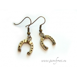 778 Brass earrings "Horseshoes"