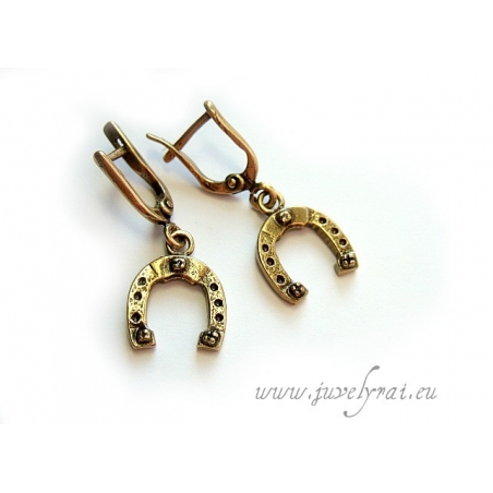 778 Brass earrings "Horseshoes"