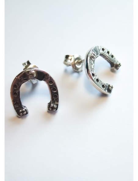 777 Silver earrings "Horseshoes" Ag 925