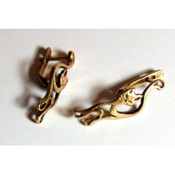 1412 Brass earrings "Cats"