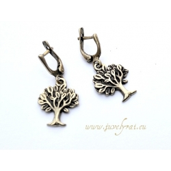 1413 Brass earrings "Tree"