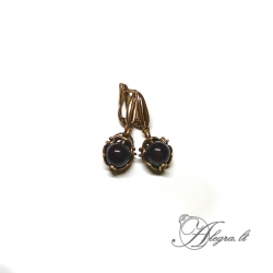 1867 Brass earrings with Garnet