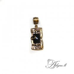 1872 Brass pendant with Onyx