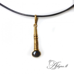 1882 Brass pendant with Hematite