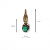 1885 Brass earrings with Malachite