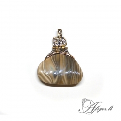 1894 Brass pendant with Agate