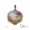 1896 Brass pendant with Agate